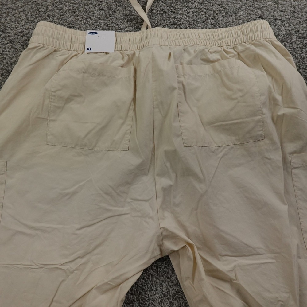 NEW Old Navy Pants Womens XL Beige Drawstring Windbreaker Jogger Sweatpants‎ Gym